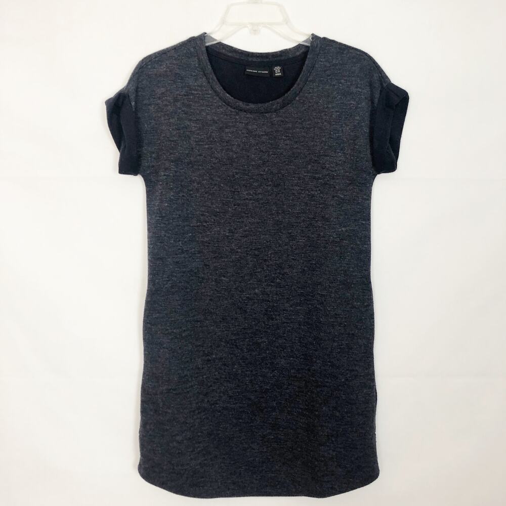 Adrienne Vittadini Knit Pullover T-Shirt Dress Womens XS Minimalist Stretch